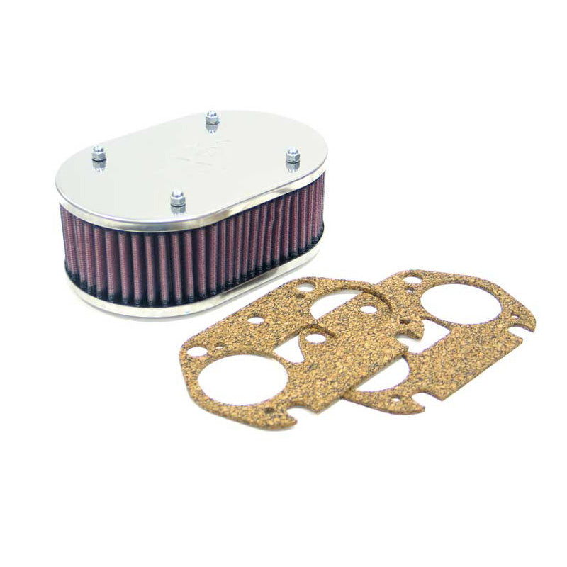 K&N Custom Racing Assembly Small Oval, passer til Weber 36/40/44 IDF/IDA, Dellorto 32 FRDC, Assembly height 65mm (56-9082)