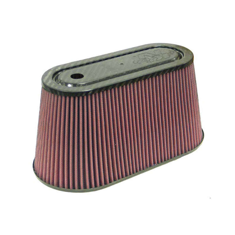 K&N Universal Air Filter - Carbon Fiber Top and Base - 98mm flange, 305mm x 152mm base, 252mm x 100mm top, 152mm height (RP-5070)