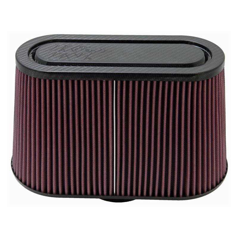 K&N Universal Air Filter - Carbon Fiber Top and Base - 98mm flange, 305mm x 152mm base, 252mm x 100mm top, 178mm height (RP-5103)