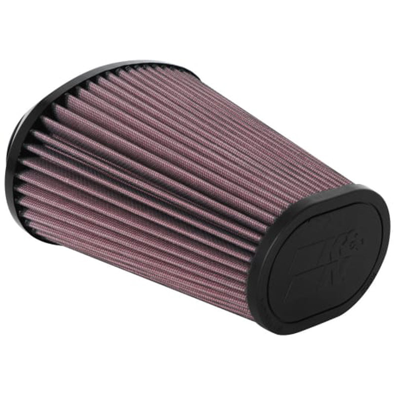 K&N Universal Oval/Conical Air Filter with oval flange 72mm flange, 165mm base, 114x83mm top, 191mm height (RU-5063)
