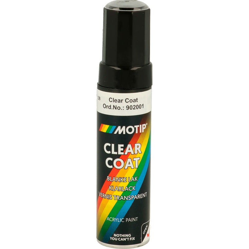 Motip Kompakt Clear Coat (touch-up) - 12ml

Easily repair minor damage such as scratches, stone chip damage and small dents on your car with the MOTIP touch-up pencil.