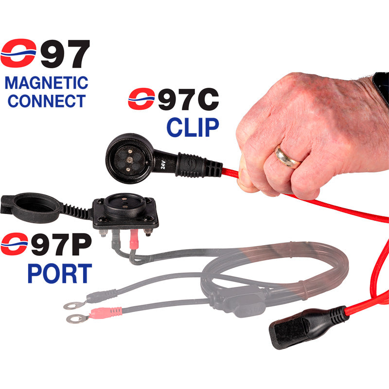 OptiMate, Batteriopladerkabel, MagCode Clip, 24V