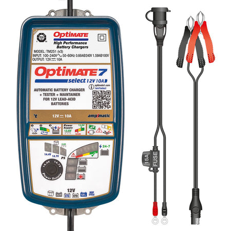 OptiMate, Batterioplader, 12V 10A, Optimate 7 Select GOLD series