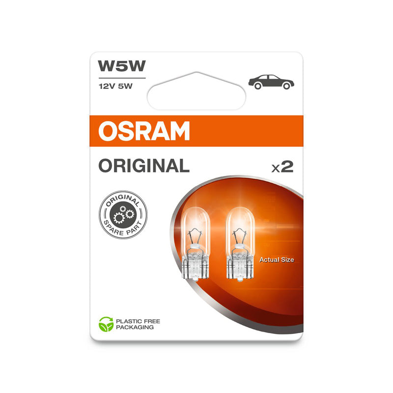 Osram Original Halogen bulbs - T10 - 12V/5W - set of 2 pieces