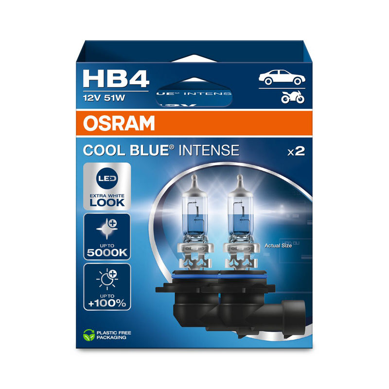 Osram, Cool Blue Intense Halogenpærer - HB4 (9006) - 12V/51W - Sæt af 2 stk.