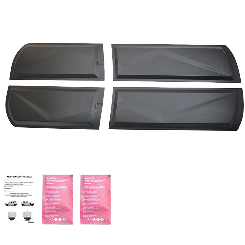 Oneway Body Cladding suitable for Nissan Navara D40 2005-2010 - Matt black