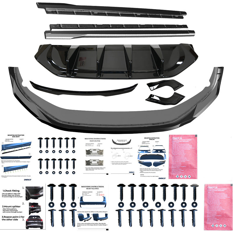 Oneway Complete body kit suitable for Volkswagen Tayron (R41) R-Line 2024- - Gloss black