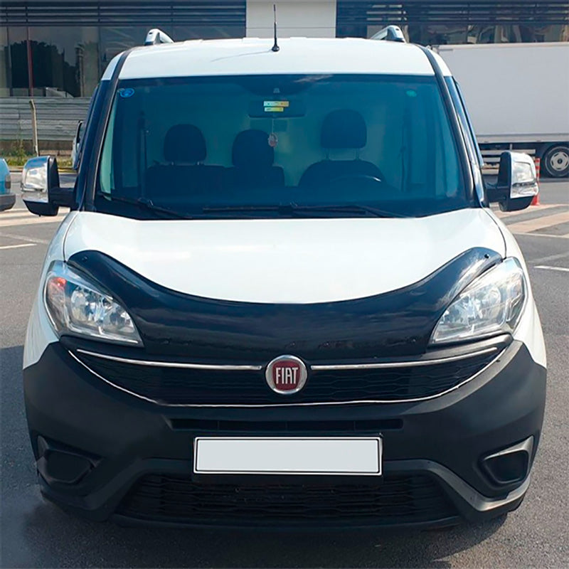 OneWay, Motorhjelmsbeskytter, Glossy Sort, Passer til Fiat Doblo 2. generation Facelift (2015-2020)