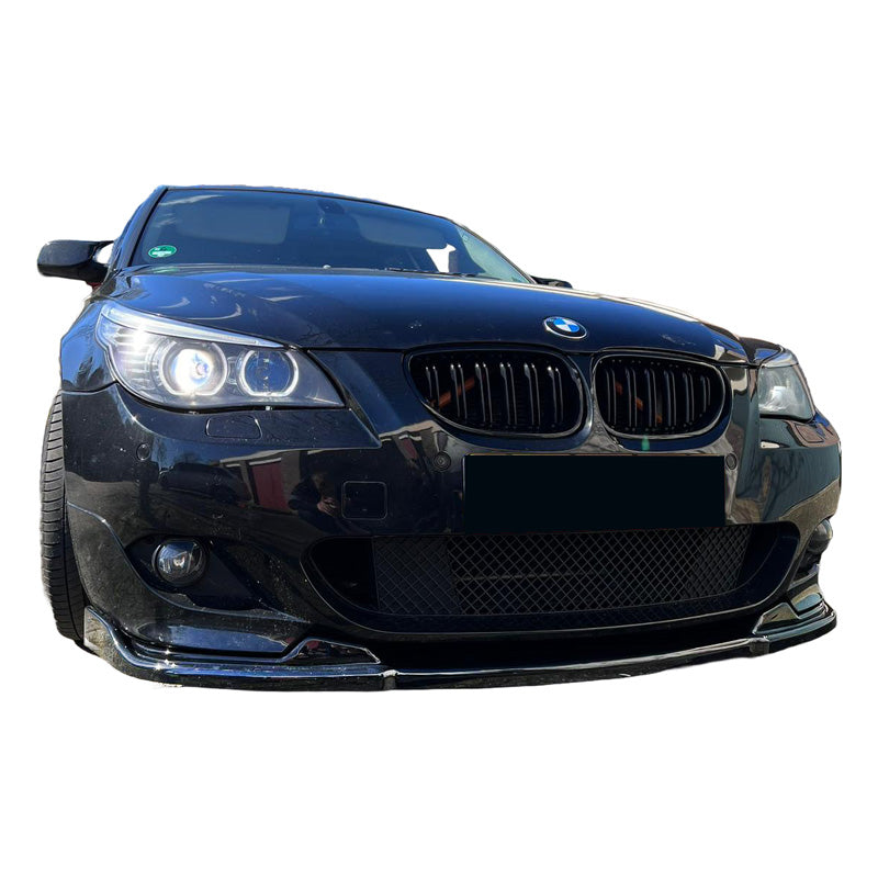 OneWay, Frontspoiler, Glossy sort, Passer til BMW 5-Series E60/E61 M-Pack 2003-2010, 'Elegance'