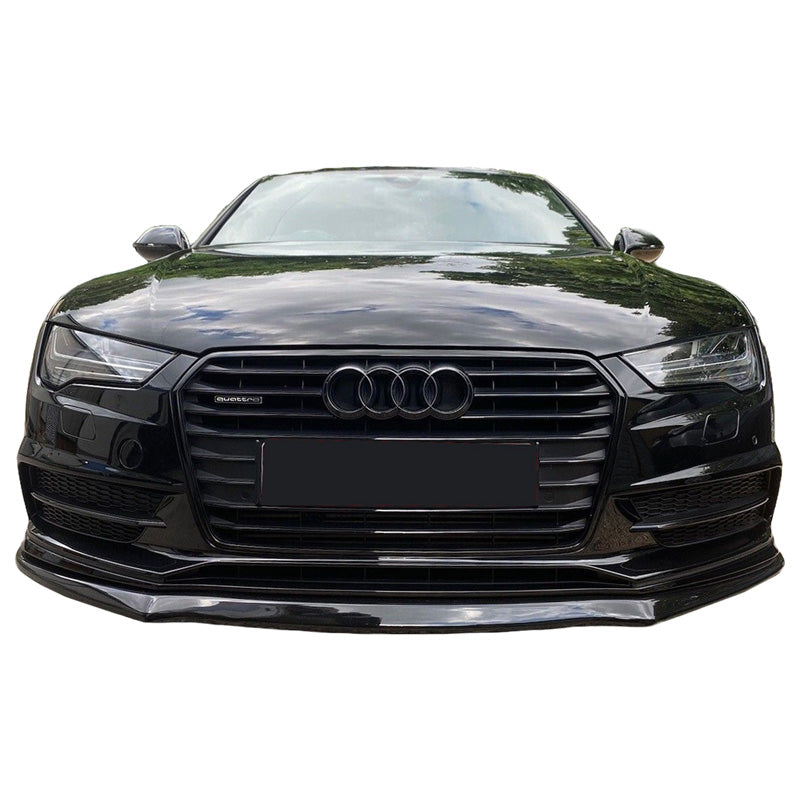 OneWay, Frontspoiler, Glossy Sort, Passer til Audi A7 S-Line/S7 C7 Facelift 2014-2017
