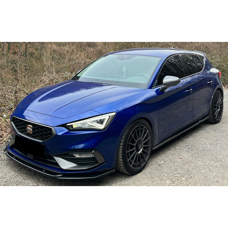 OneWay, Frontspoiler, Glanssort, Passer til Seat Leon IV HB/ST FR 2020-, 'Aerodynamisk'