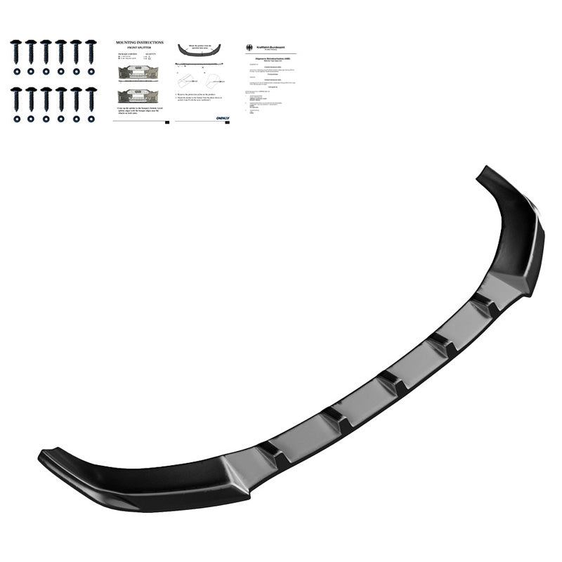 OneWay, Frontspoiler, Glansfuld sort, Passer til Audi A7 S-Line/S7 C7 Facelift 2014-2017, Version 2