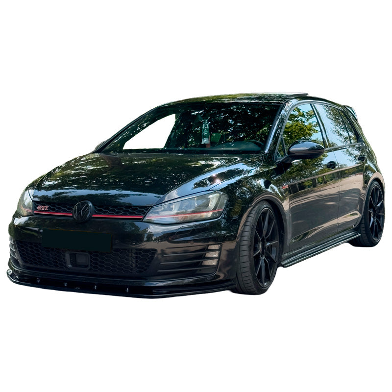 OneWay, Frontspoiler, Glanssort, Passer til Volkswagen Golf VII HB/Variant GTI/GTD 2013-2016