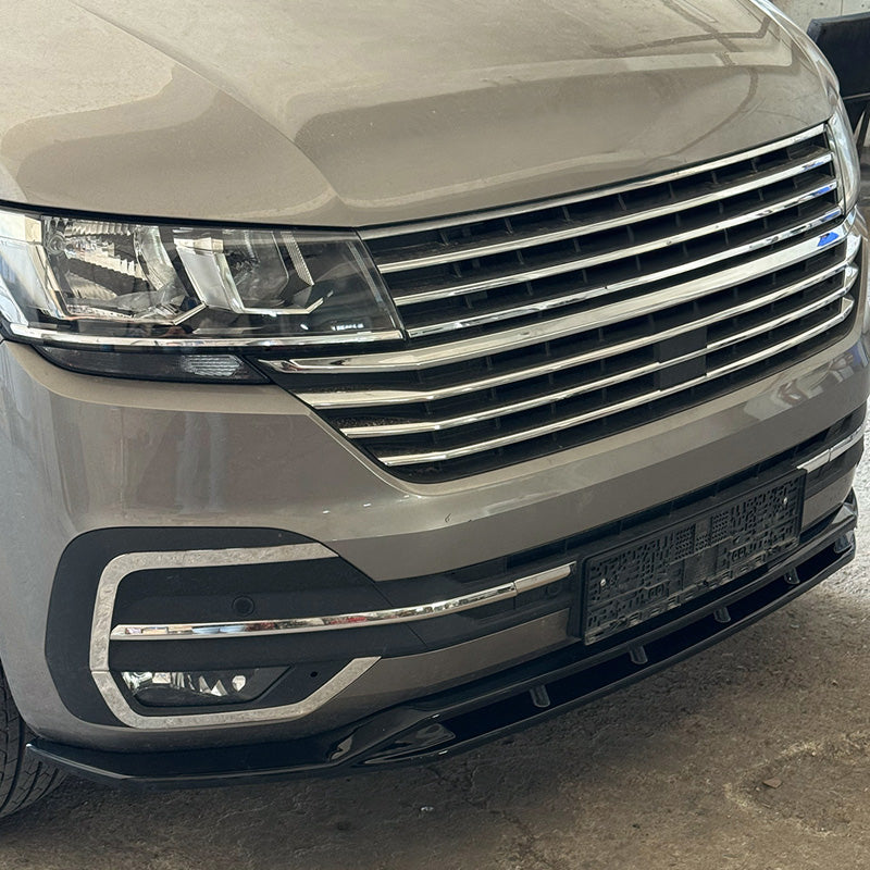 Oneway Front spoiler suitable for Volkswagen Transporter T6.1 2020-2022 - Version 5 - Gloss black