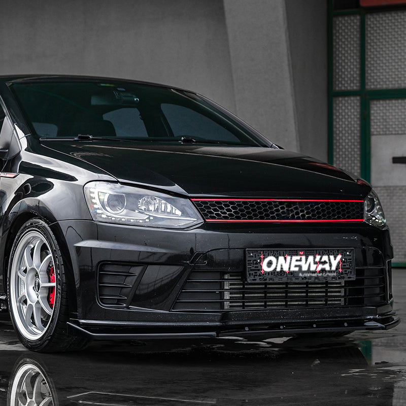 Oneway Front spoiler suitable for Volkswagen Polo 6R GTi 2009-2014 - Gloss black