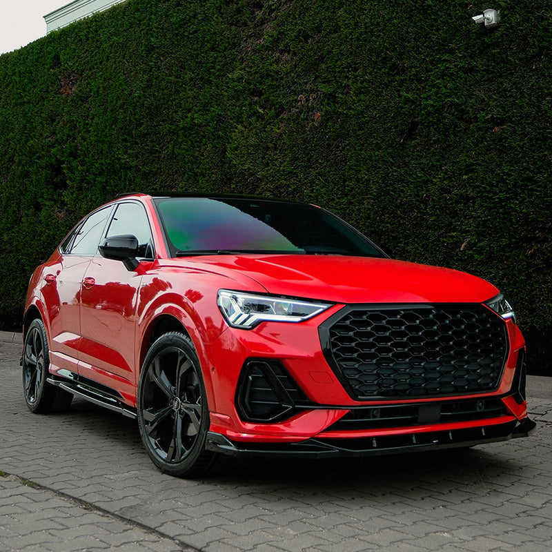 OneWay, Frontspoiler, Blank sort, passer til Audi Q3 (F3B) S-Line & Q3 Sportback (F3N) S-Line (2019-2025) excl. RSQ3
