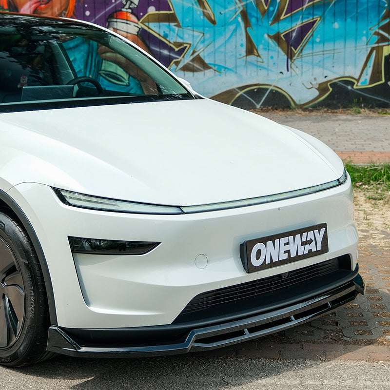 OneWay, Frontspoiler, Glossy black, passer til Tesla Model Y 'Juniper' FL (2025-)