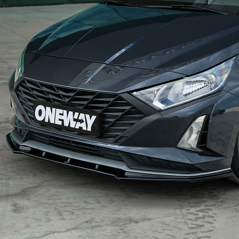 OneWay, Frontspoiler, Blank sort, passer til Hyundai i20 III (BC3) Facelift (2023-)