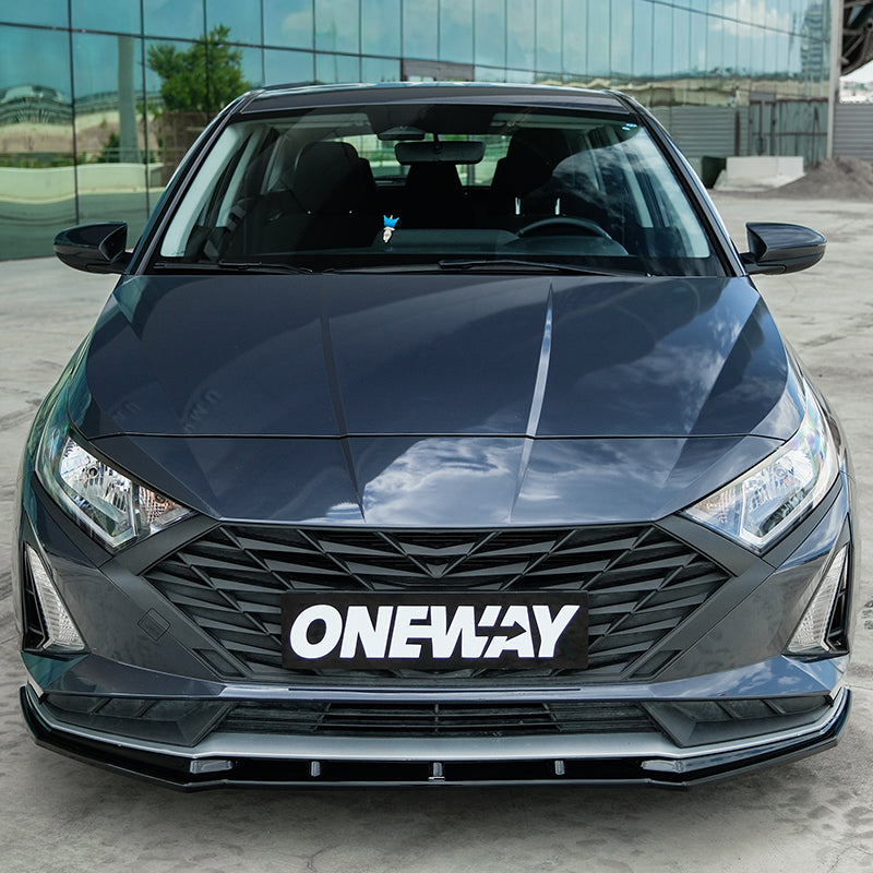 OneWay, Frontspoiler, Blank sort, passer til Hyundai i20 III (BC3) Facelift (2023-)