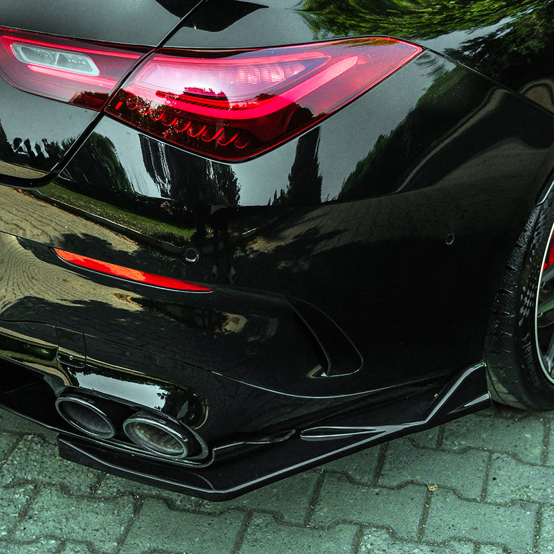 Oneway Rear Side Diffusors suitable for Mercedes CLA (C118/X118) Coupe/Shooting Brake CLA35/CLA45 AMG Aero Pack 2019-2023 - Gloss black