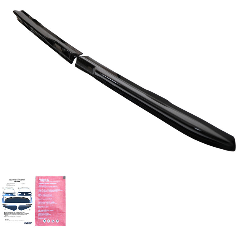 Oneway Roof Spoiler suitable for Ford Transit Custom (V710) 2023- & Volkswagen Transporter T7 2024- (with 2 barn doors) - Gloss black