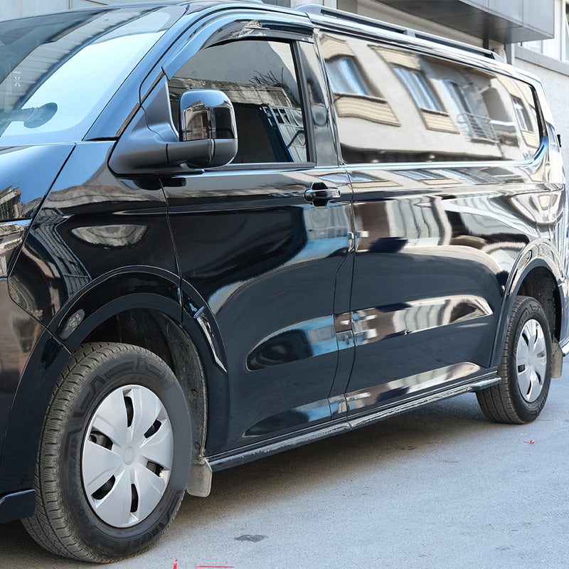 Oneway Set Wheel Arch Trims suitable for Volkswagen Transporter T7 2024- (Long wheel base) - Gloss black