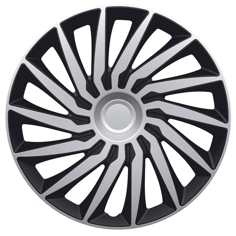 AutoStyle, Hjulkapsler, 4stk, Kendo 16-tommer silver/black