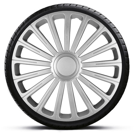 AutoStyle, Hjulkapselsæt, 'Radical', Sølv, 4 stk