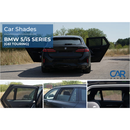 Car Shades, Solgardin til bagsidedøre, passer til BMW 5-Series G61 Touring 2024- inkl. i5 (4-styk)