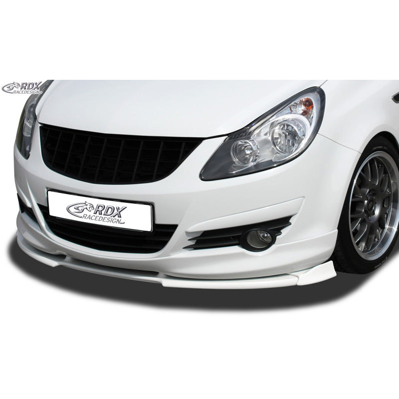 RDX Racedesign, Frontspoiler Vario-X, Passer til Opel Corsa D OPC-Line (2006-2010), Sort PU