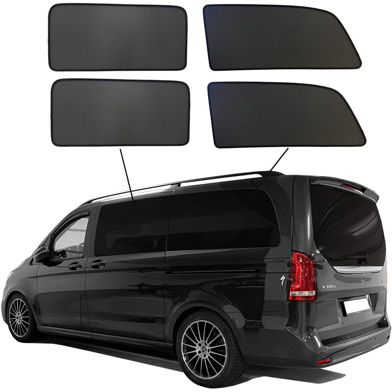 SunClip Privacy & Sun protection suitable for Mercedes V-Class W447 (Long wheel base) 2014-2024 without pop-out windows
