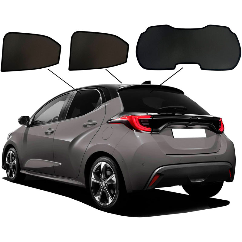 SunClip Privacy & Sun protection suitable for Toyota Yaris (P21) 2020- & Mazda 2 (KB) 2022-