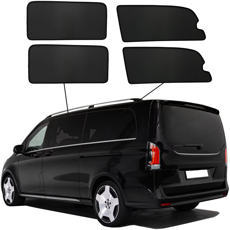 SunClip Privacy & Sun protection suitable for Mercedes V-Class W447 (Long wheel base) Facelift 2024- with pop-out windows