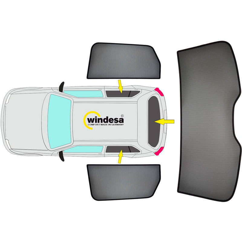 SunClip Privacy & Sun protection suitable for BMW 1-Series F40 5-doors 2019-2024