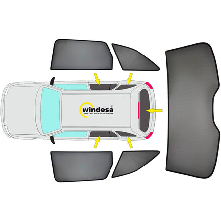SunClip, Solgardin & Solbeskyttelse, passer til Ford Capri EV (CX740L) (2024-)