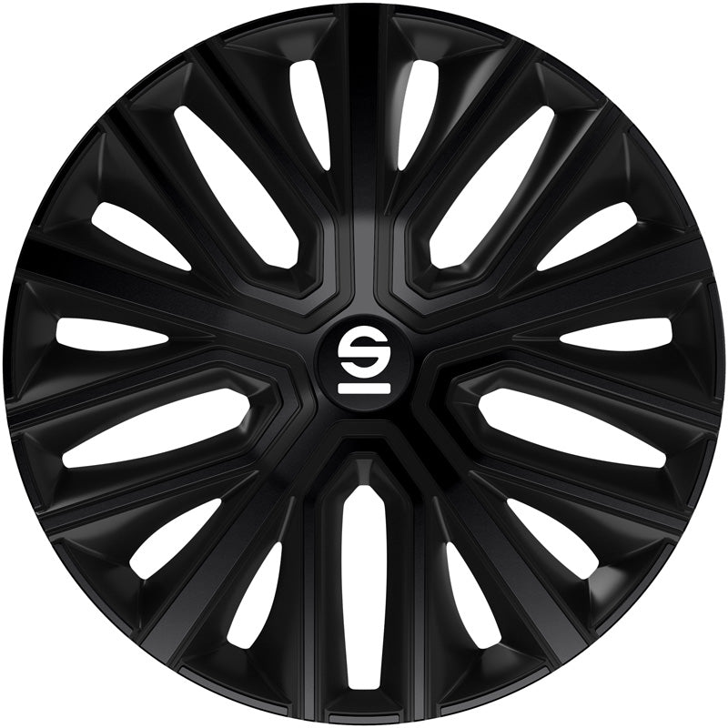 Sparco, Hjulkapsler 'Modena', Sort, 15 tommer, Sæt med 4 stk.