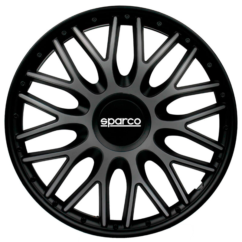 Sparco, Hjulkapsler, 4stk., Roma - 15-tommer - Grey/Black