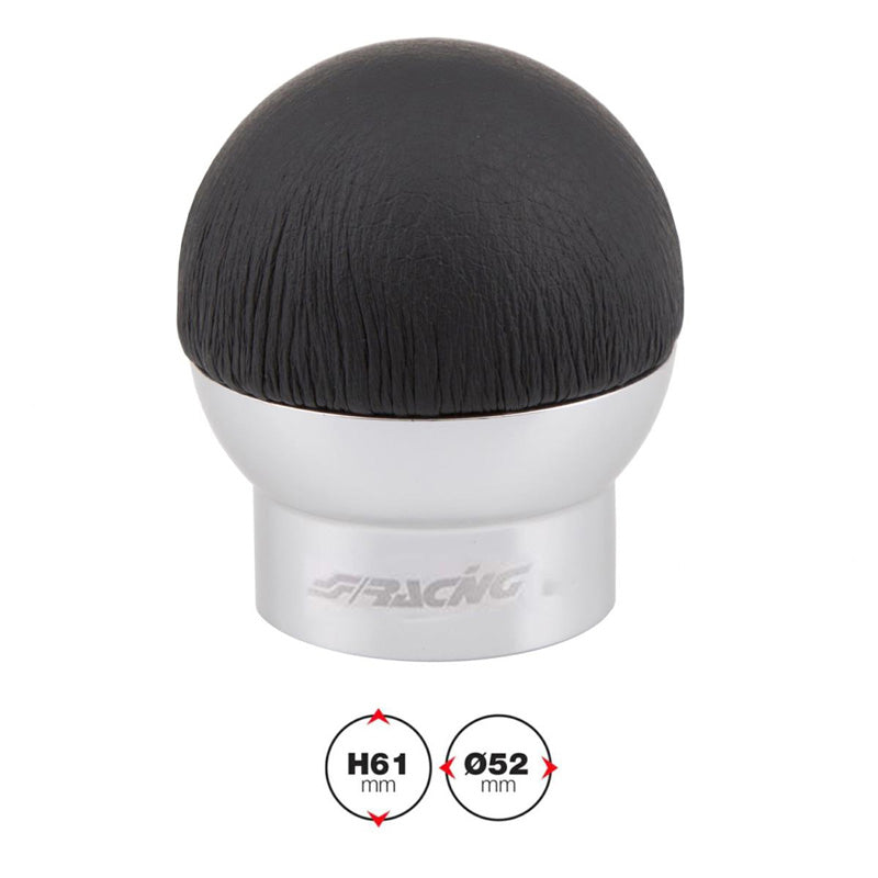 Simoni Racing, Gearknop Special College - Sort Læder/Krom (med reverse lock-out)