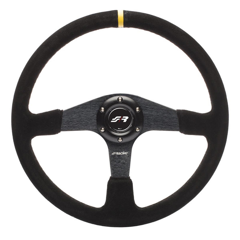 Simoni Racing, Sportsrat, Defender - Black Suede/Yellow - Diameter 380mm