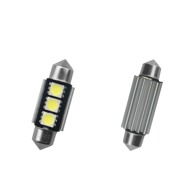 Simoni Racing, 3-LED Pinol 'Warning LED 9' med advarselsafbryder - Superhvid - 42mm - 2 stk.