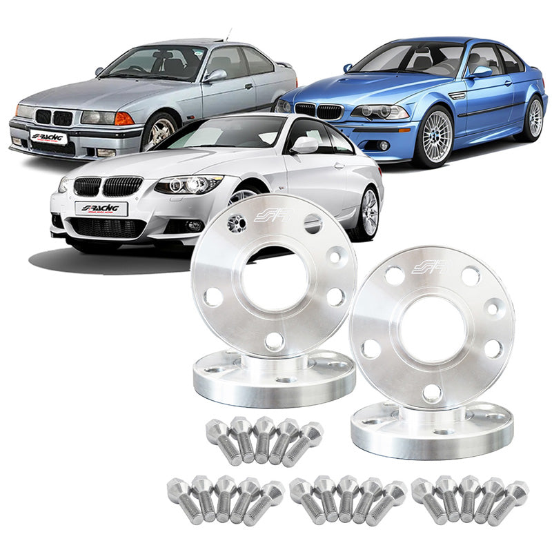 Simoni Racing Aluminium Wheel Spacer Kit - 2x16mm(FA) - 2x18mm(RA) (Hub 72,6mm) including wheel bolts - suitable for BMW various