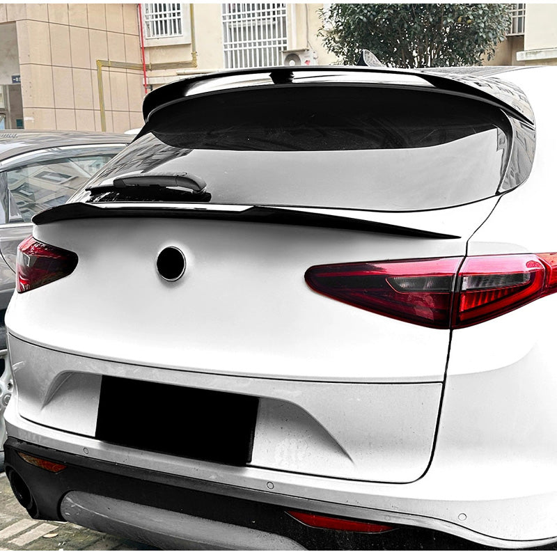 AutoStyle Lower mid rear spoiler suitable for Alfa Romeo Stelvio (949) 2016- (ABS Glossy Black)