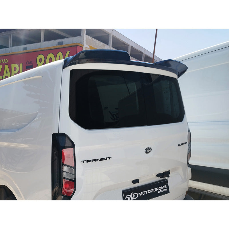Motordrome, Tagspoiler, PU, passer til Ford Transit Custom (V710) (2023-) & Volkswagen Transporter T7 (2024-) med bagklap