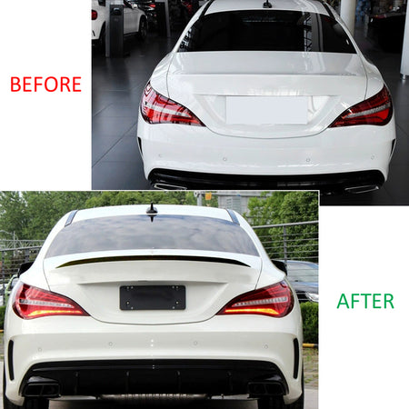 AutoStyle, Bagspoiler, ABS Blank Sort, passer til Mercedes CLA C117 Coupe (2013-2019)