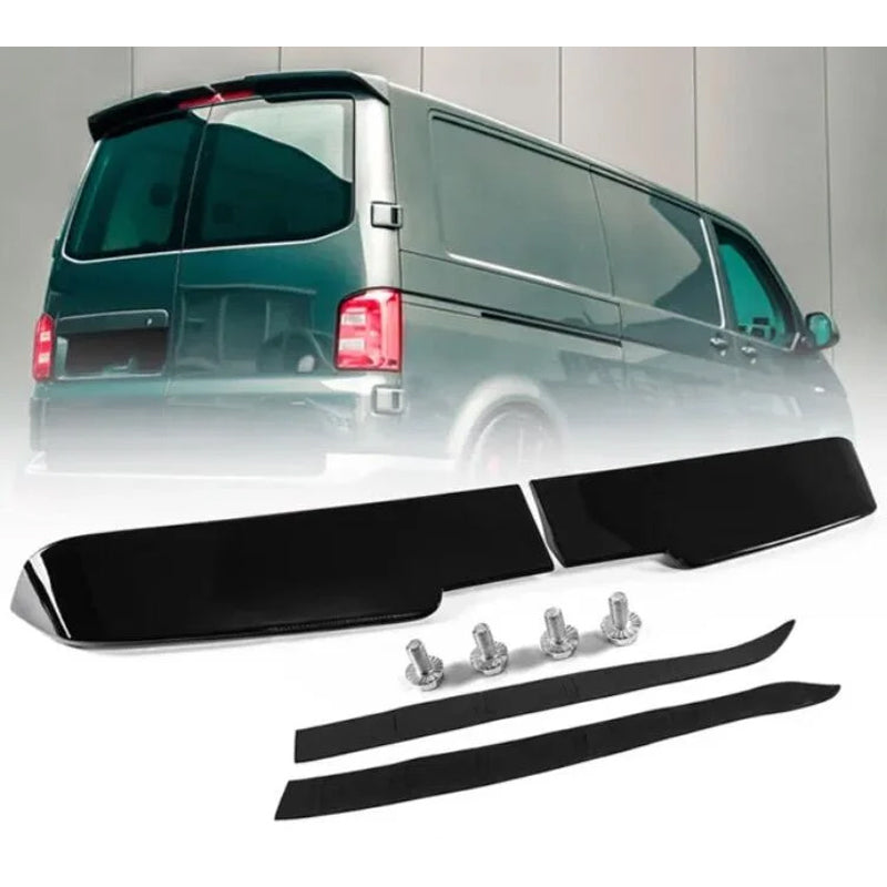 AutoStyle Roof spoiler suitable for Volkswagen Transporter T5 2003-2010 / T5.1 2010-2015 / T6 2015-2020 / T6.1 2020- (with 2 barn doors) (ABS Glossy Black)